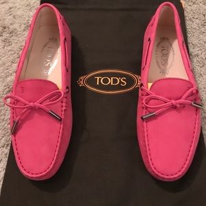 Tod’s Hot Pink Suede Shoes